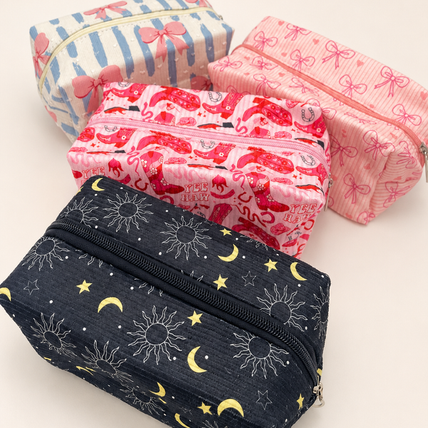 STRAWBERRY WESTERN BOW MAKEUP COSMETIC POUCH BAG | 40P544