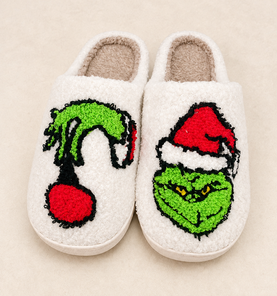 SOFT PLUSH MUSHROOM HEART RAINBOW WARM SLIPPERS | 40SP014