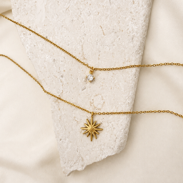 18K STAINLESS STEEL TARNISH FREE LAYERED NECKLACE | 40NK9538