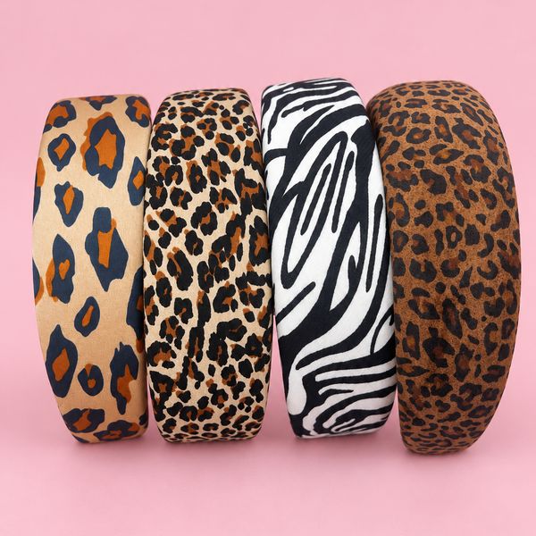 Animal Print Wide Padded Headband | 40HB214