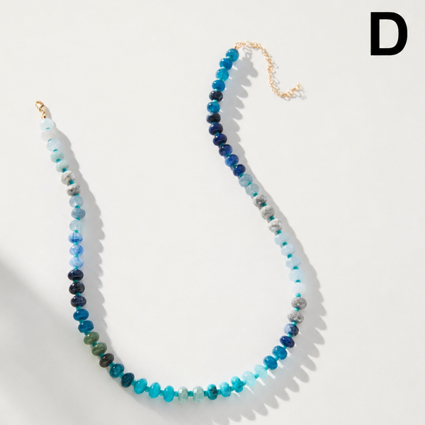 Natural Stone Semi-Precious Glass Mixed Necklace | 40NK9694