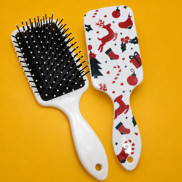 CHRISTMAS HOLIDAY DETANGLE PADDLE HAIR BRUSH COMB | 40HC106