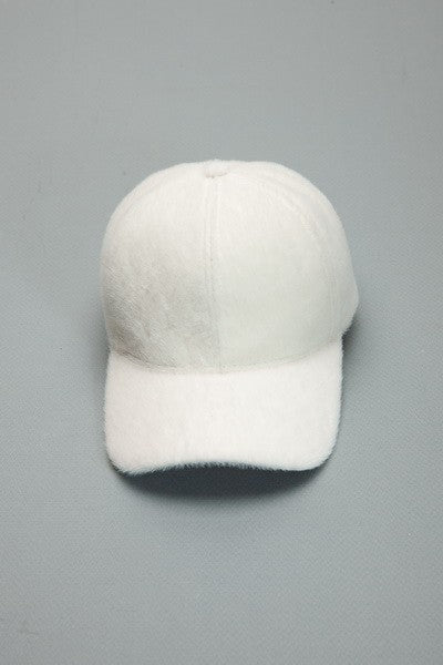 FAUX FUR COZY BASEBALL CAP | 40CP0018