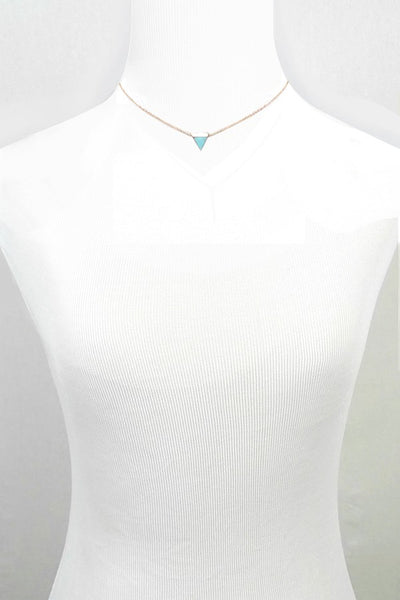 CLASSIC MINI TRIANGLE NATURAL STONE NECKLACE | 470118698