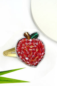 Apple beaded hair clip | 25101452