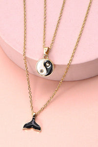 YINGYANG DOUBLE LAYER CHARM NECKLACE | 60N1119430