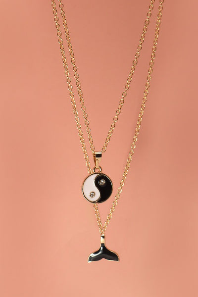 YINGYANG DOUBLE LAYER CHARM NECKLACE | 60N1119430