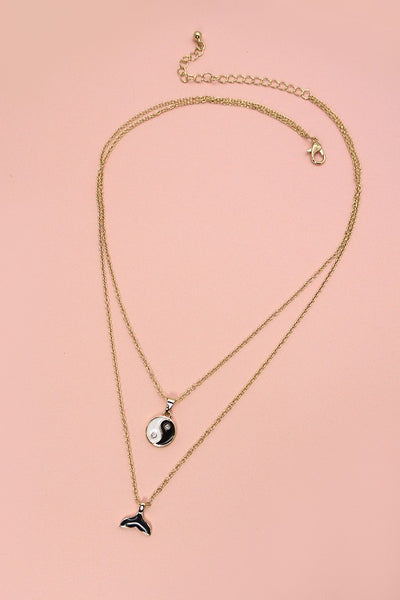 YINGYANG DOUBLE LAYER CHARM NECKLACE | 60N1119430