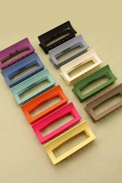 MATTE EXTRA LARGE RECTANGLE HAIR CLAW CLIPS | 40H438