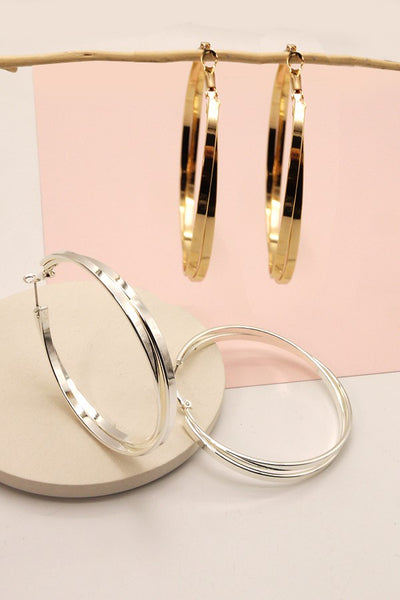 Criss Cross Hoop Earring | 31E11885