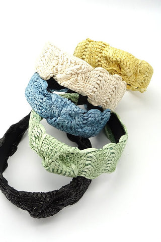 STRAW KNOTTED HEADBAND | 40HB015