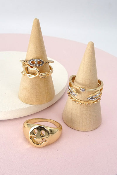 SMILY RHINE 4 RING SET |31R21031