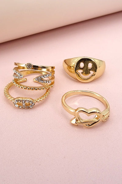 SMILY RHINE 4 RING SET |31R21031