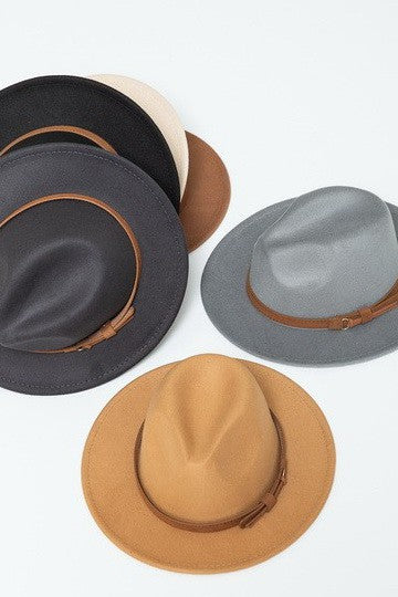 A VINTAGE CLASSIC FEDORA HAT BROWN TIE TRIM | 40HW304