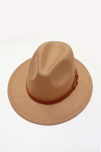 A VINTAGE CLASSIC FEDORA HAT BROWN TIE TRIM | 40HW304