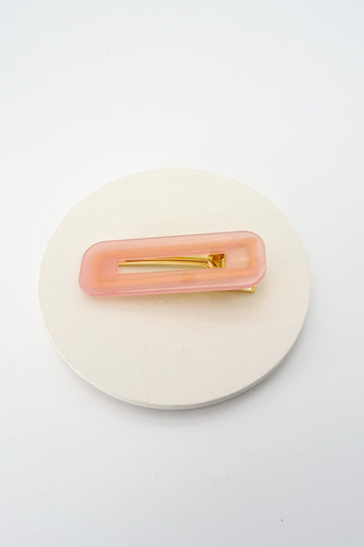 RECTANGLE LUCITE ACRYLIC HAIR CLIPS | 40H005