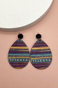 BOHO AZTEC TEARDROP WESTERN EARRINGS | 40E184