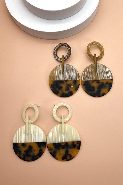 MIX COLOR ROUND DROP EARRINGS | 40E186