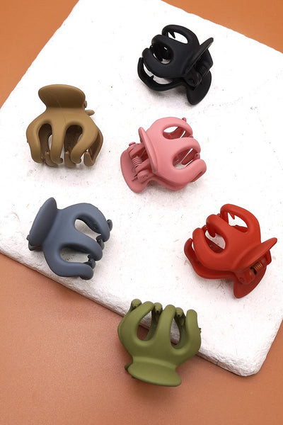 MINI MUSHROOM HAIR CLAW PACK OF 6 | 40H393