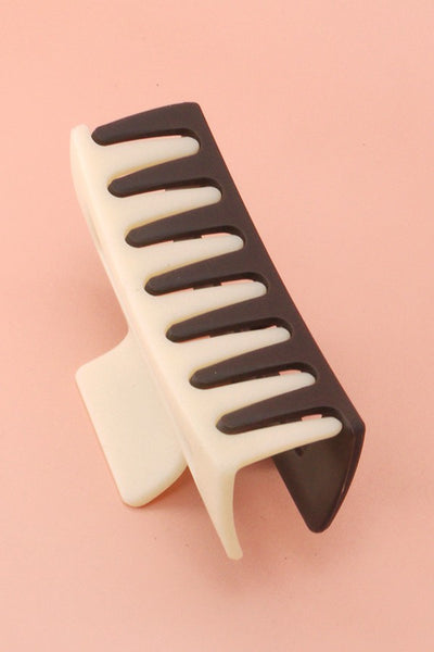 MATTE JUMBO COLOR BLOCK CLAW HAIR CLIP | 40H396