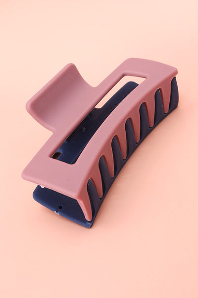 MATTE JUMBO COLOR BLOCK CLAW HAIR CLIP | 40H396