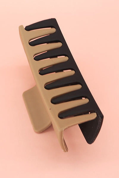 MATTE JUMBO COLOR BLOCK CLAW HAIR CLIP | 40H396