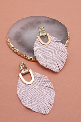 ZEBRA PRINT STATEMENT EARRINGS | 51E1082303