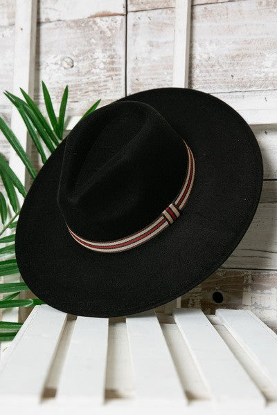 FEDORA HAT WITH DESIGNER INSPIRED TRIM | 40HW316