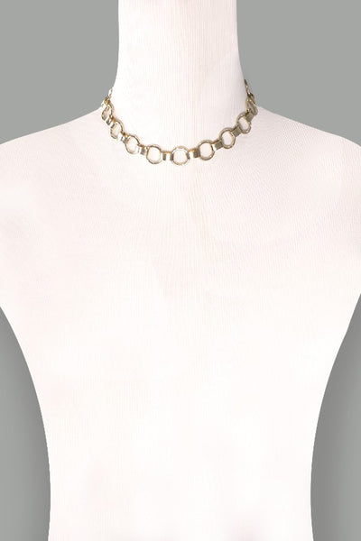 CHUNKY CIRCLE LINK  CHAIN NECKLACE | 25N244