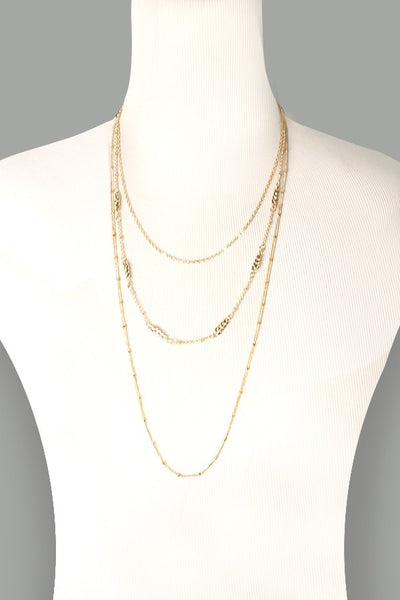 LONG TRIO ARROW LAYER NECKLACE | 47N19446