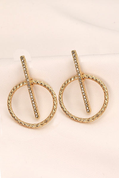 PIPER RHINESTONE BAR HOOP EARRING | 31E21714