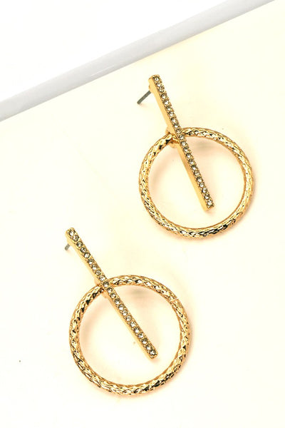 PIPER RHINESTONE BAR HOOP EARRING | 31E21714