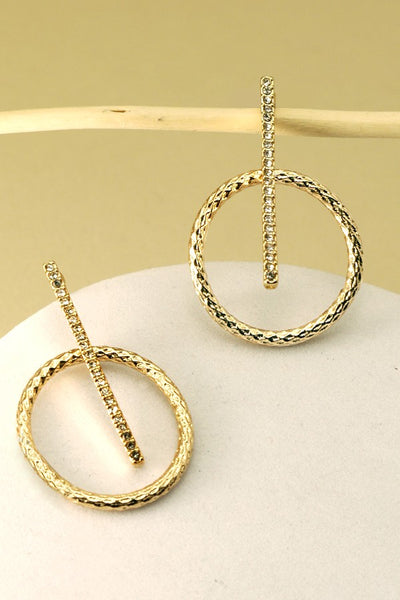 PIPER RHINESTONE BAR HOOP EARRING | 31E21714