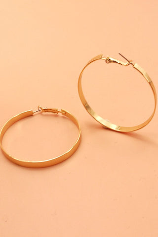 MODERN LUXE FLAT HOOP EARRINGS | 31E21662