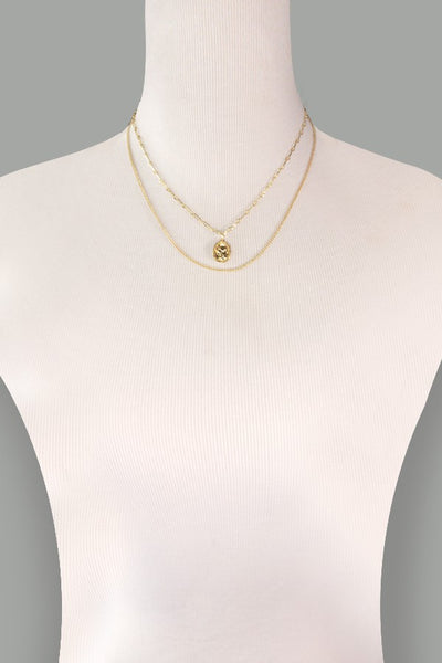 COIN LINK DOUBLE LAYER NECKLACE | 25N238