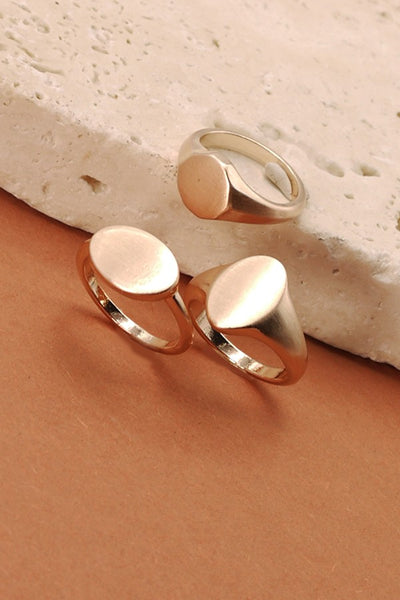 TRIO PLAIN EMBLEM RINGS 51R1082701