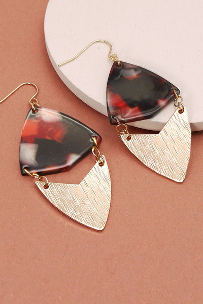 GEO ACRYLIC METAL MIX EARRINGS | 31E21626