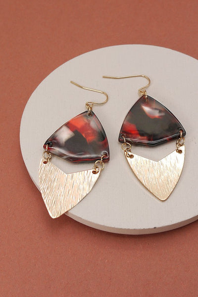 GEO ACRYLIC METAL MIX EARRINGS | 31E21626