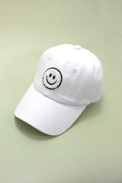 WASHED SHERPA HAPPY FACE BASEBALL CAP 40HW703