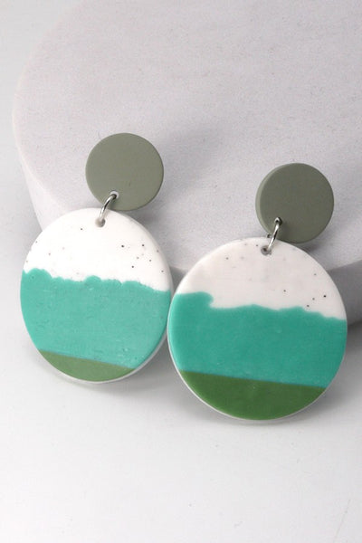 SEA COLOR ROUND EARRINGS | 40E202