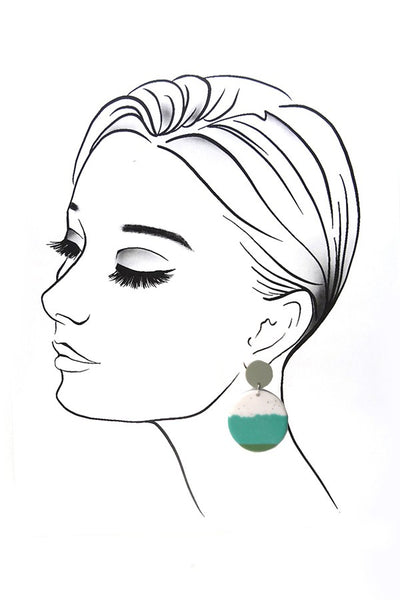 SEA COLOR ROUND EARRINGS | 40E202