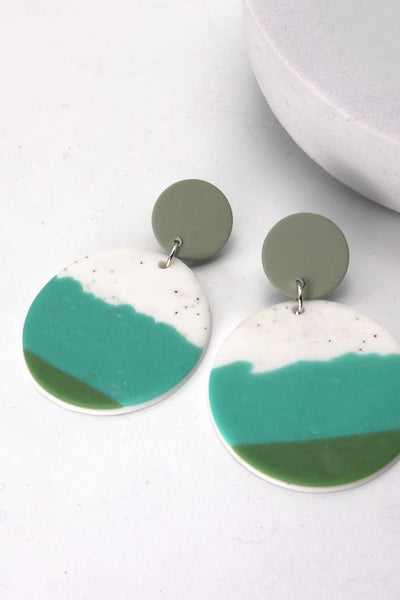 SEA COLOR ROUND EARRINGS | 40E202