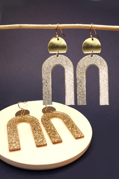 GLITZ GLITTER U DROP EARRINGS | 31E21693