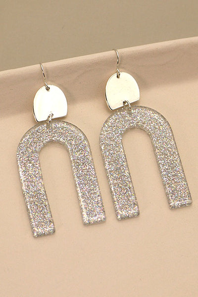 GLITZ GLITTER U DROP EARRINGS | 31E21693