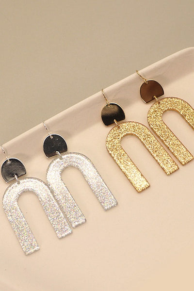 GLITZ GLITTER U DROP EARRINGS | 31E21693