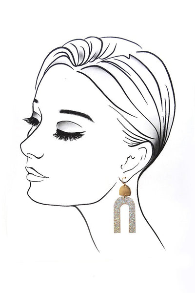 GLITZ GLITTER U DROP EARRINGS | 31E21693