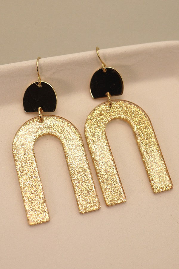 GLITZ GLITTER U DROP EARRINGS | 31E21693