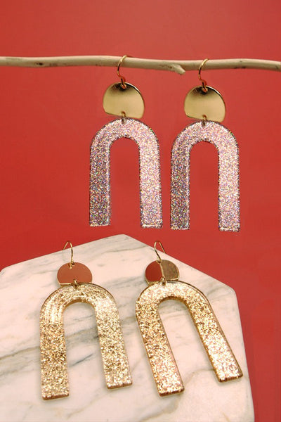 GLITZ GLITTER U DROP EARRINGS | 31E21693