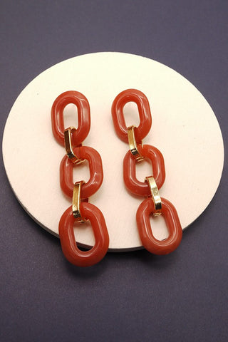 CORAL LINK DROP EARRINGS | 31E21691