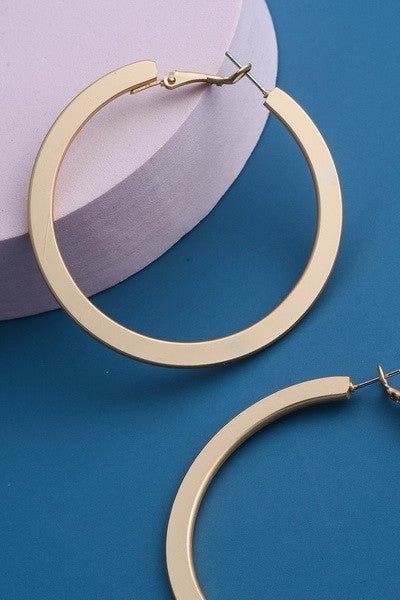 Matte hoop earring | 47E13516